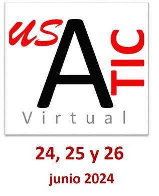 Logo Congreso Internacional Virtual USATIC 2024, Ubicuo y Social: Aprendizaje con TIC